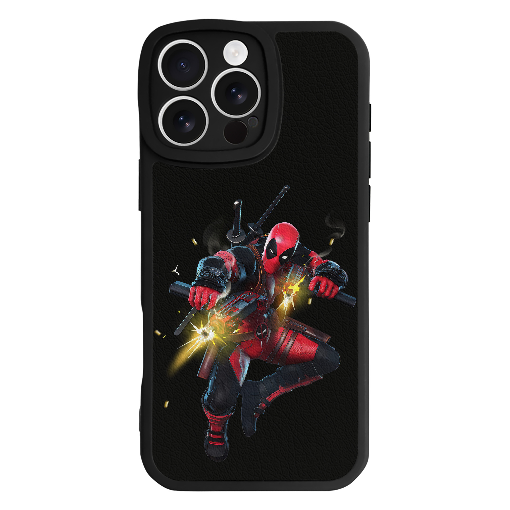（画像用） Deadpool デッドプール 【iPhone 16シリーズ対応】シリコンスマホケース（レザー調） 材質：シリコン